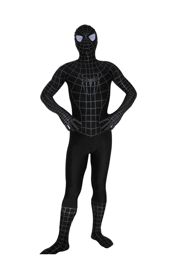 Halloween Costumes Dynamic Black Spiderman Zentai - Click Image to Close